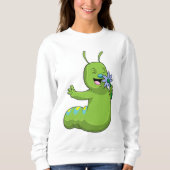 Raupe mit Blume Daisy Sweatshirt (Vorderseite)