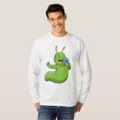 Raupe mit Blume Daisy T-Shirt (Vorne ganz)