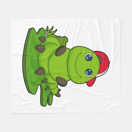 Raupe mit Cap Fleecedecke (Vorderseite (Horizontal))