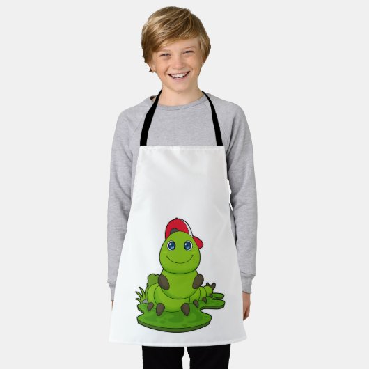 Raupe mit Cap Schürze (Getragen)