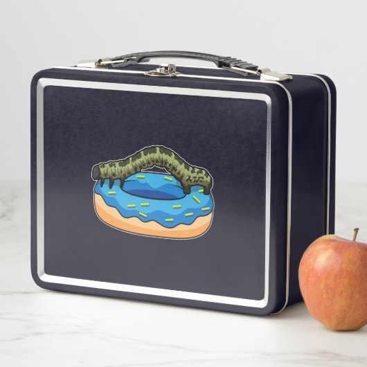 Raupe mit Donut Metall Brotdose (Beispiel)