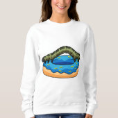Raupe mit Donut Sweatshirt (Vorderseite)