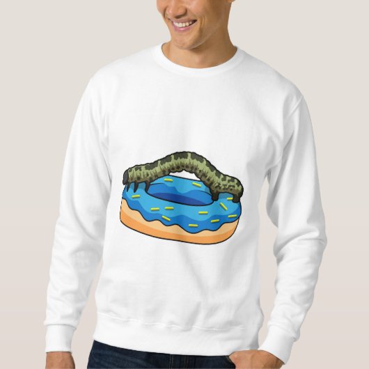 Raupe mit Donut Sweatshirt (Vorderseite)