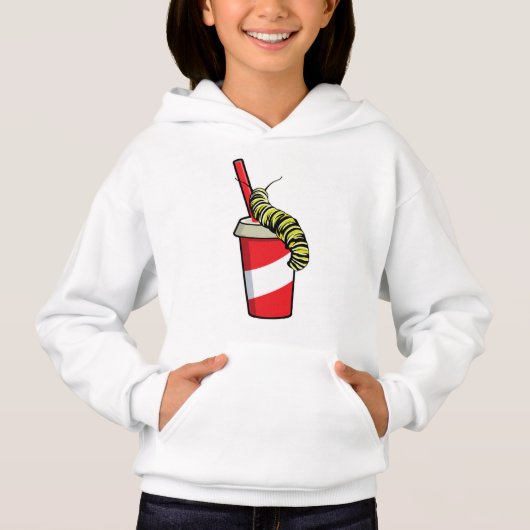 Raupe mit Drink Hoodie (Vorderseite)