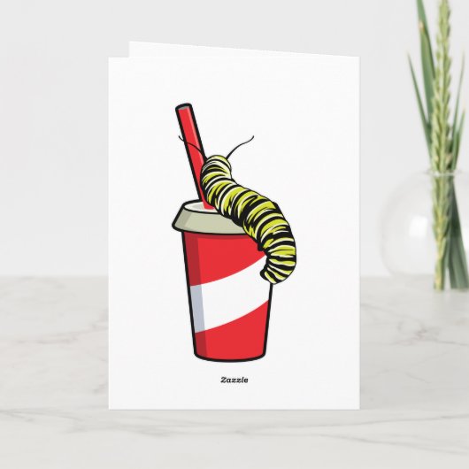 Raupe mit Drink Karte (Rückseite)