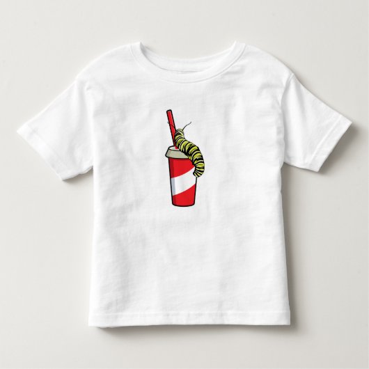 Raupe mit Drink Kleinkind T-shirt (Vorderseite)