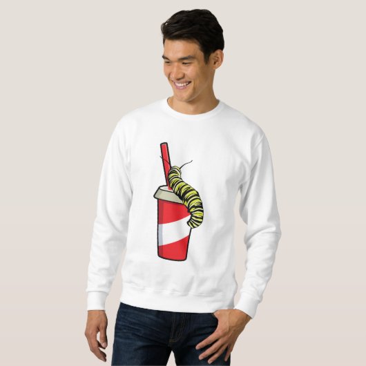 Raupe mit Drink Sweatshirt (Vorne ganz)
