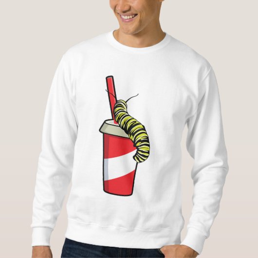Raupe mit Drink Sweatshirt (Vorderseite)