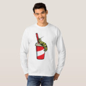 Raupe mit Drink T-Shirt (Vorne ganz)