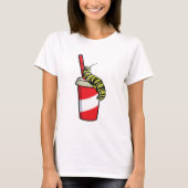 Raupe mit Drink T-Shirt (Vorderseite)
