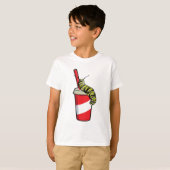 Raupe mit Drink T-Shirt (Vorne ganz)