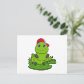 Raupe mit Kappe Postkarte (Stehend Vorderseite)