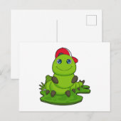 Raupe mit Kappe Postkarte (Vorne/Hinten)