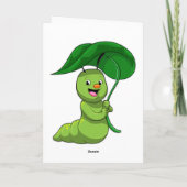 Raupe mit Leaf als Parasol Karte (Rückseite)