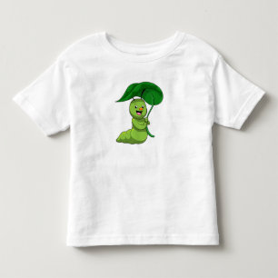 Raupe mit Leaf als Parasol Kleinkind T-shirt