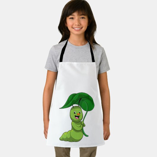 Raupe mit Leaf als Parasol Schürze (Insitu)