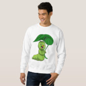 Raupe mit Leaf als Parasol Sweatshirt (Vorne ganz)