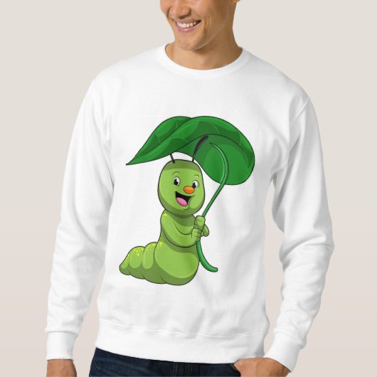 Raupe mit Leaf als Parasol Sweatshirt (Vorderseite)