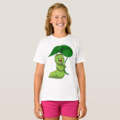 Raupe mit Leaf als Parasol T-Shirt (Vorne ganz)