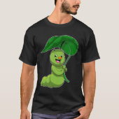 Raupe mit Leaf als Parasol T-Shirt (Vorderseite)