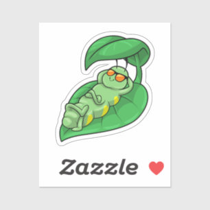 Raupe mit Leaf Aufkleber