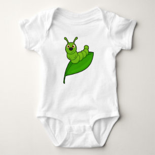 Raupe mit Leaf Baby Strampler