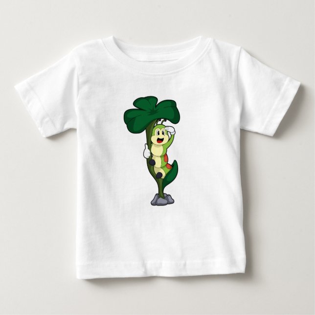 Raupe mit Leaf Baby T-shirt (Vorderseite)
