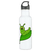 Raupe mit Leaf Edelstahlflasche (Vorderseite)