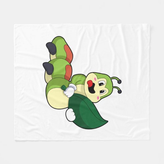 Raupe mit Leaf Fleecedecke (Vorderseite (Horizontal))