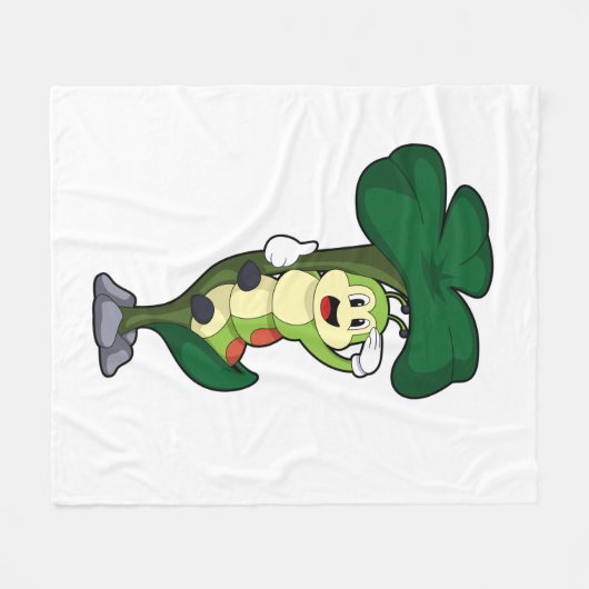 Raupe mit Leaf Fleecedecke (Vorderseite (Horizontal))