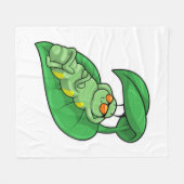 Raupe mit Leaf Fleecedecke (Vorderseite (Horizontal))