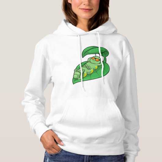 Raupe mit Leaf Hoodie (Vorderseite)