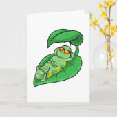 Raupe mit Leaf Karte (Gelbe Blume)