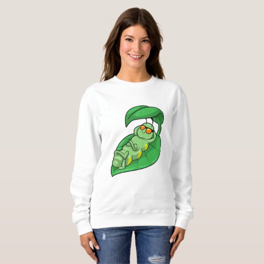 Raupe mit Leaf Sweatshirt (Vorne ganz)