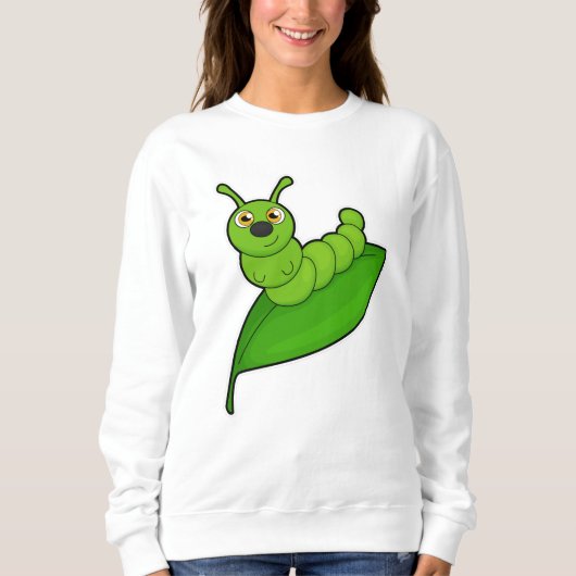 Raupe mit Leaf Sweatshirt (Vorderseite)