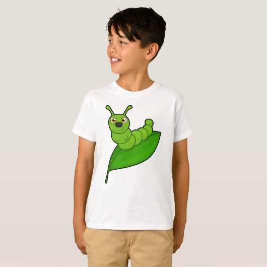 Raupe mit Leaf T-Shirt (Vorne ganz)
