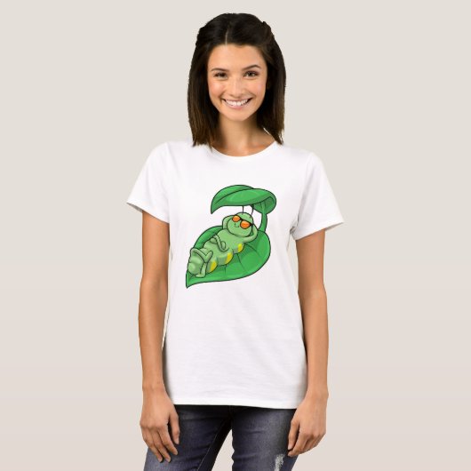 Raupe mit Leaf T-Shirt (Vorne ganz)