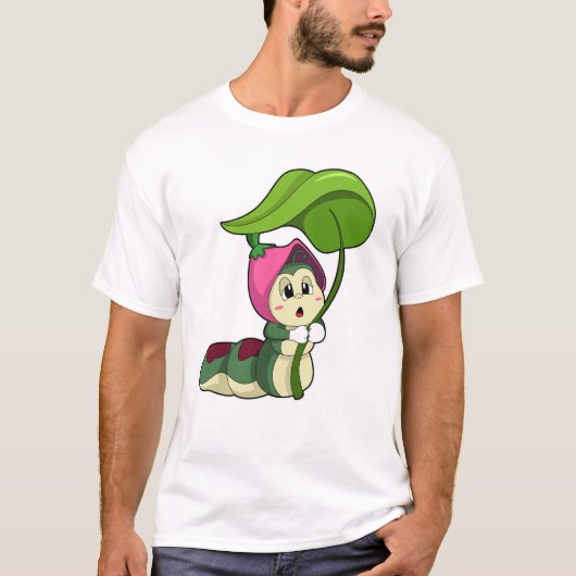 Raupe mit Leaf T-Shirt (Vorderseite)