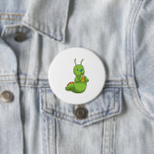 Raupe mit Orangensaftglas Button (Beispiel)