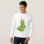 Raupe mit Orangensaftglas Sweatshirt (Vorne ganz)