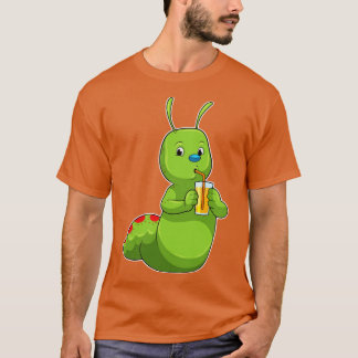 Raupe mit Orangensaftglas T-Shirt