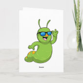 Raupe mit Sonnenbrille Karte (Rückseite)