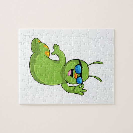 Raupe mit Sonnenbrille Puzzle (Horizontal)