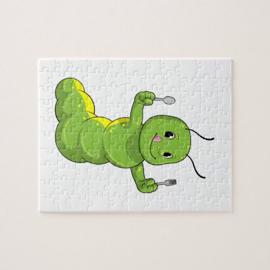 Raupe mit Spoon und Fork Puzzle (Horizontal)