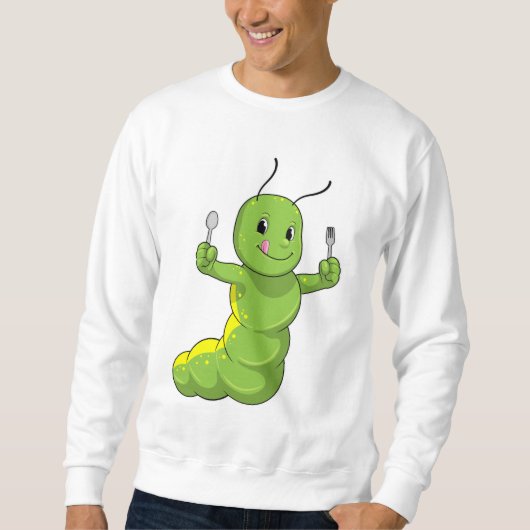 Raupe mit Spoon und Fork Sweatshirt (Vorderseite)