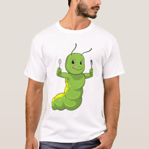 Raupe mit Spoon und Fork T-Shirt