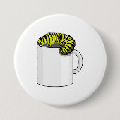 Raupe mit Tasse Button (Vorderseite)