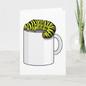 Raupe mit Tasse Karte (Vorderseite)