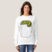 Raupe mit Tasse Sweatshirt (Vorne ganz)