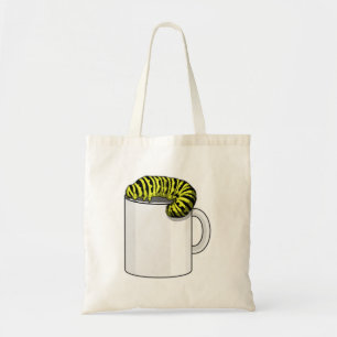 Raupe mit Tasse Tragetasche